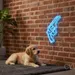 Custom Neon | Pistol Neon Sign | 24x15 | Bright Blue Neon Sign for Room Bar Man Cave 2