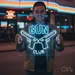 Custom Neon | Gun Club Neon Sign | 20x24 | Ice Blue Warm White Light 1