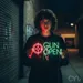 Custom Neon | Gun Open Neon Sign Neon Sign | 11x30 | Neon Green and Hot Pink 1