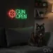 Custom Neon | Gun Open Neon Sign Neon Sign | 11x30 | Neon Green and Hot Pink 2