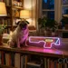 Custom Neon | Gun Design Neon Sign | 9x24 | Pink Red Yellow Blue 2
