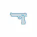 Custom Neon | Pistol Design Neon Sign | 17x24 | Ice Blue Neon Sign for Home Bar** 3