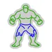 Custom Neon | Muscular Figure Neon Sign | 21x17 Inches | Green and Blue Neon Sign 3