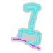 Custom Neon | Hammer Design Neon Sign | 22x14 | Ice Blue and Magenta Neon Sign 3