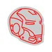 Custom Neon | Helmet Design Neon Sign | 18x17 | Red Bright Neon Sign for Room Decor 3