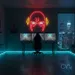 Custom Neon | Superhero Mask Neon Sign | 20x22 | Red and Yellow Bright Colors 1