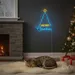 Custom Neon | Merry Christmas Neon Sign | 22x17 | Ice Blue and Yellow Neon Sign 2