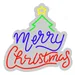 Custom Neon | Merry Christmas Neon Sign | 22x22 | Blue Red Green Yellow 3