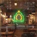 Custom Neon | Christmas Tree with Star Neon Sign | 18x17 Inches | Green and Yellow 1