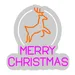 Custom Neon | Merry Christmas Neon Sign | 21x20 | Orange Hot Pink White 3