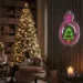 Custom Neon | Christmas Ornament with Tree Neon Sign | 21x15 | Hot Pink Lime Green White Orange 2