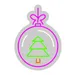 Custom Neon | Christmas Ornament with Tree Neon Sign | 21x15 | Hot Pink Lime Green White Orange 3