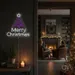 Custom Neon | Merry Christmas Neon Sign | 23x22 | Purple and White Neon Sign 1