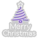 Custom Neon | Merry Christmas Neon Sign | 23x22 | Purple and White Neon Sign 3