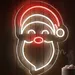 Custom Neon | Santa Face Neon Sign with Hat & Beard Design | 21x16 | Red and White 2