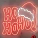 Custom Neon | Ho Ho Ho Neon Sign with Santa Hat Design | 21x22 | Red and White 1