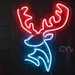 Custom Neon | Reindeer Neon Sign with Antler Design | 23x17 | Red and Blue 1
