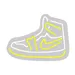 Custom Neon | Sneaker Design Neon Sign | 15x20 | White and Yellow Bright Colors 3