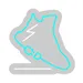 Custom Neon | Shoe Neon Sign | 19x19 | Ice Blue Neon Sign for Shoe Lovers Home Decor 3