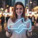 Custom Neon | Shoe Neon Sign | 15x20 | Aqua Blue Neon Sign for Shoe Store Decor 1