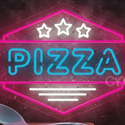 Custom Neon | Pizza Neon Sign Badge | 18x24