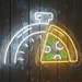 Custom Neon | Pizza Cloche Neon Sign | Yellow Green White | 11x24 1
