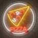 Custom Neon | Pizza Slice Neon Sign with Mushrooms & Pepperoni | Red, Yellow & White Glow | 22x22 Inches 1