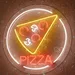 Custom Neon | Pizza Slice Neon Sign with Mushrooms & Pepperoni | Red, Yellow & White Glow | 22x22 Inches 2
