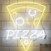 Custom Neon | Pizza Slice Neon Sign | 21x17 Inches | Yellow & White 2