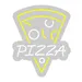 Custom Neon | Pizza Slice Neon Sign | 21x17 Inches | Yellow & White 3
