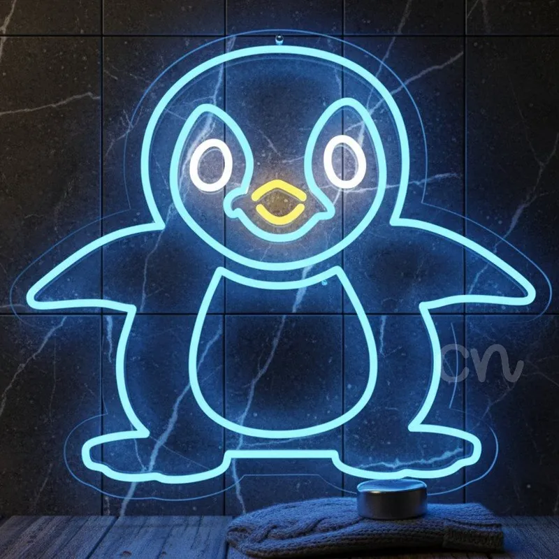 Custom Neon | Quirky Penguin Neon Sign | 20x23 Inch
