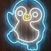 Custom Neon | Serene Penguin Neon Sign | 22x16 inches | Blue, White & Yellow LED Neon Flex Wall Decor | Playful Animal Light | Plug & Play | Kids Room, Bedroom, Bar, Cafe & Modern Home Decoration 1