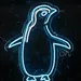 Custom Neon | Bold Penguin Neon Sign | 22x19 inches | Blue & White 1