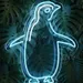 Custom Neon | Bold Penguin Neon Sign | 22x19 inches | Blue & White LED Neon Flex Wall Decor | Fun Animal Light Art | Plug & Play | Kids Room, Bedroom, Bar, Cafe & Modern Home Decoration 2