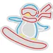 Custom Neon | Snowboarding Penguin Neon Sign | Multicolor | 22x24 inches 2