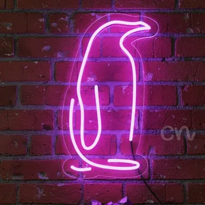 Custom Neon | Purple Penguin Neon Sign | 19x11 inches