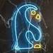 Custom Neon | Dancing Penguin Neon Sign | 23x15 inches | Blue & Yellow | Bedroom, Bar & Kids Room 1