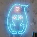 Custom Neon | Penguin Family Neon Sign | 23x17 inches | Blue Glow | Nursery & Home 1