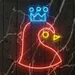 Neon Flex King Penguin Sign – Plug-in LED Penguin Neon Light Wall Art, Electric Royal Bird Neon Decor for Bedroom, Bar, Kids Room, Living Room, Office & Party, Vintage Style Display 1