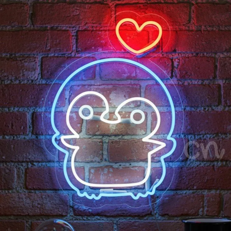 Custom Neon | Love Penguin Neon Sign | 22x16 inches | Blue White Red