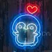 Custom Neon | Love Penguin Neon Sign | 22x16 inches | Blue White Red 2
