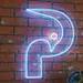Custom Neon | Question Mark Neon Sign | 20x15 inches | Blue & White 1