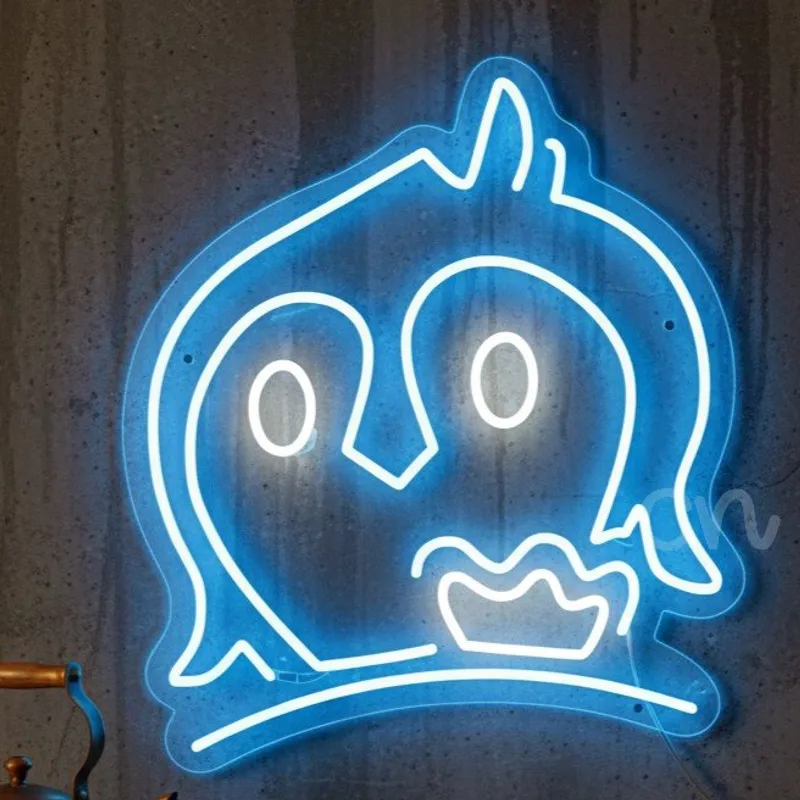Custom Neon | Cartoon Character Neon Sign | 23x20 inches | Blue & White