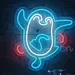 Penguin Neon Sign 21x20 Inch LED Wall Light, Blue White Red Penguin Neon Flex, Plug In Custom Neon Sign, Bedroom Wall Decor, Gaming Room Light, Kids Room Neon, Bar, Cafe, Party Neon Wall Art 1