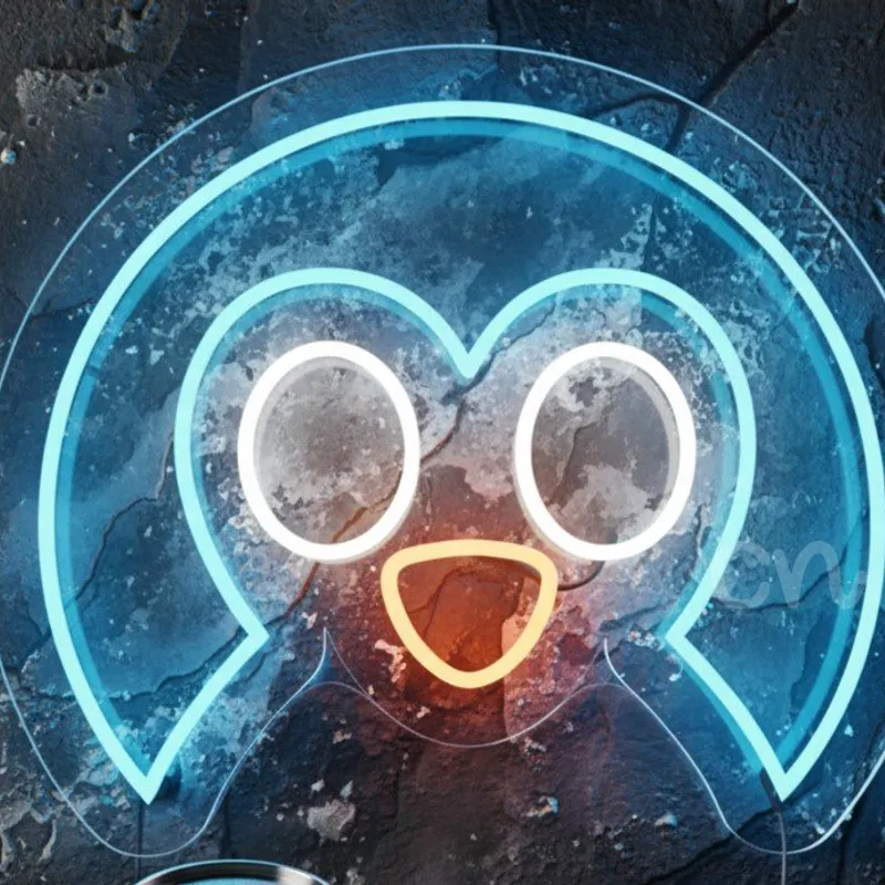 Custom Neon | Blue Penguin Neon Sign 20x19 Inch