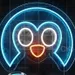 Blue Penguin Neon Sign 20x19 Inch LED Neon Wall Light, Plug In Flexible Neon Flex, Aesthetic Neon Light for Bedroom, Living Room, Gaming Room, Kids Room, Bar, Cafe, Party Home Decor Wall Art 2