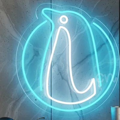 Custom Neon | Blue Penguin Neon Sign 20x19 Inch