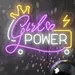 Custom Neon | Custom Neon|17x24 Girl Power Neon Sign | Purple, White & Yellow 1