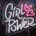Custom Neon | Girl Power Neon Sign with Pink Hearts | 20x21 2