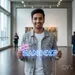 Custom Neon | Sandeep Neon Sign | 9x24 Inches | Ice Blue and Hot Pink Neon Sign 1